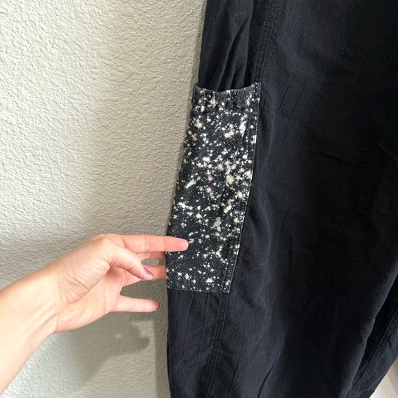 Harlem Pants Women's Small Black Elastic Waist Oversized Pockets Baggy Relaxed - Picture 8 of 9